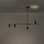 Afferre | Linear Kitchen Island Pendant Light, Modern Black and Copper Spotlight Chandelier for Dining Table