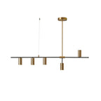Afferre | Linear Kitchen Island Pendant Light, Modern Black and Copper Spotlight Chandelier for Dining Table