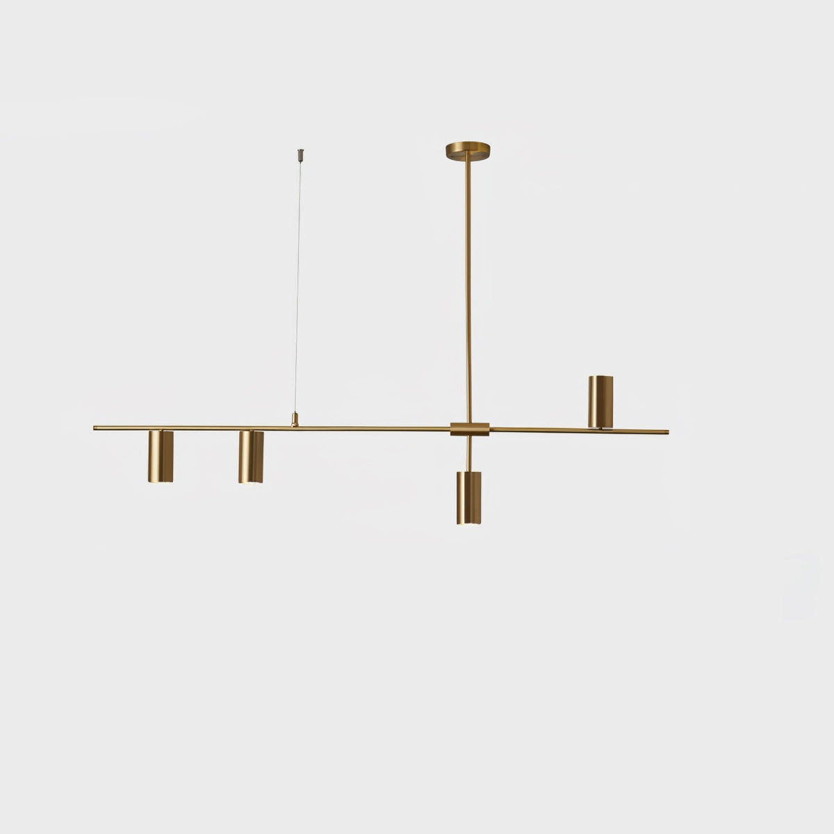 Afferre | Linear Kitchen Island Pendant Light, Modern Black and Copper Spotlight Chandelier for Dining Table