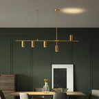 Afferre | Linear Kitchen Island Pendant Light, Modern Black and Copper Spotlight Chandelier for Dining Table