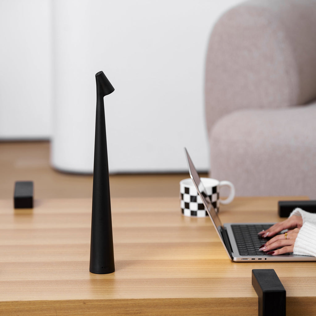 Aria | Cordless Rechargeable Table Lamp, Slim LED Battery Desk Lamp for Bedside, Dining and Patio