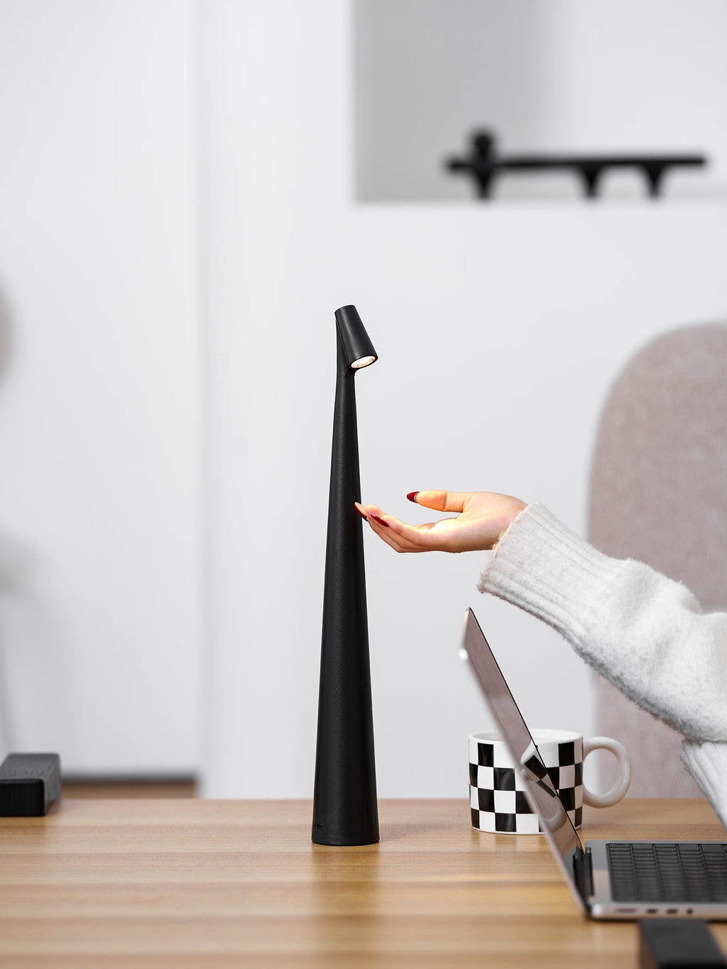 Aria | Cordless Rechargeable Table Lamp, Slim LED Battery Desk Lamp for Bedside, Dining and Patio