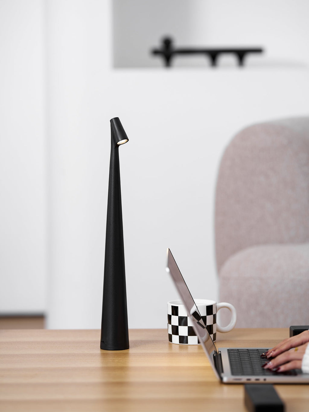 Aria | Cordless Rechargeable Table Lamp, Slim LED Battery Desk Lamp for Bedside, Dining and Patio