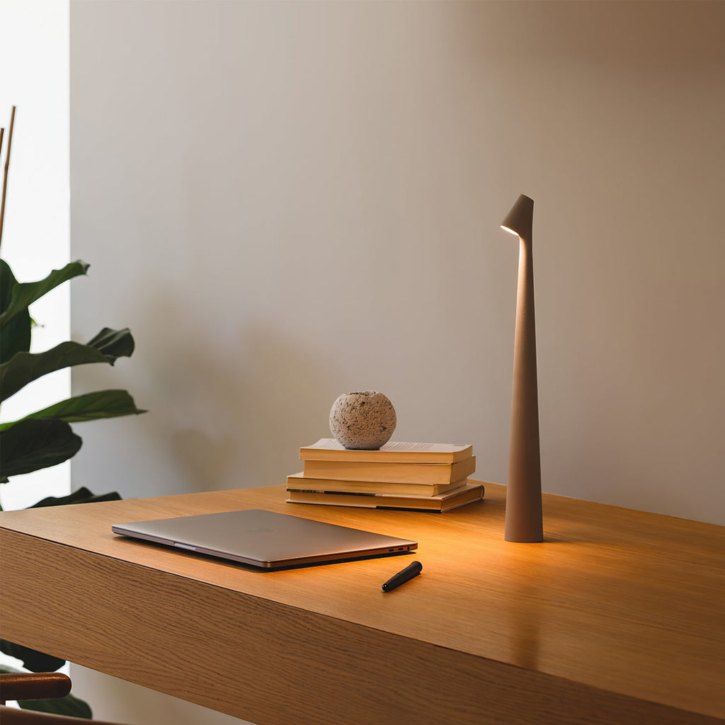 Aria | Cordless Rechargeable Table Lamp, Slim LED Battery Desk Lamp for Bedside, Dining and Patio