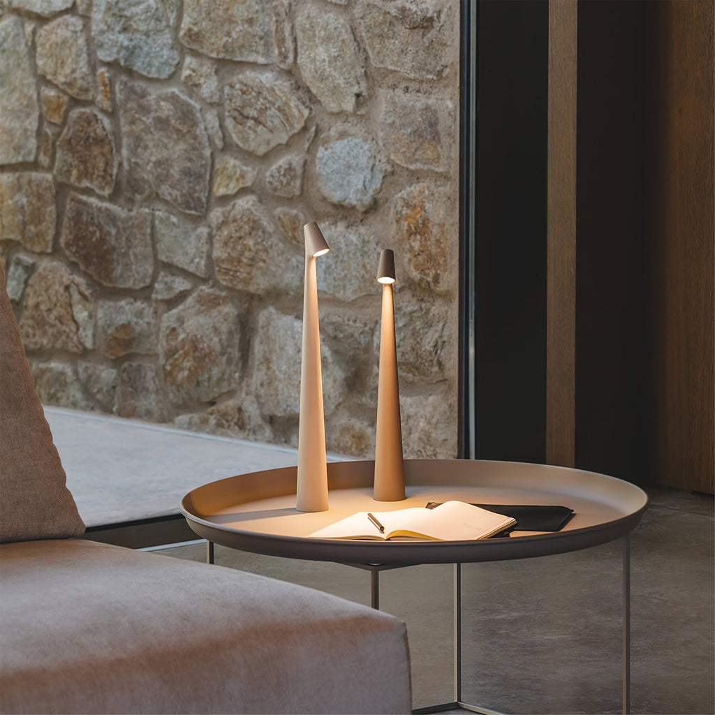 Aria | Cordless Rechargeable Table Lamp, Slim LED Battery Desk Lamp for Bedside, Dining and Patio