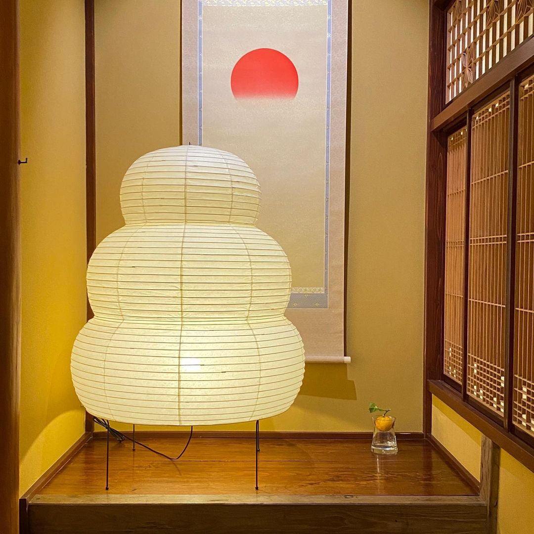 Gifu | Rice Paper Table Lamp, Japanese Paper Lantern Lamp, Handmade Japandi Bedside and Desk Lamp