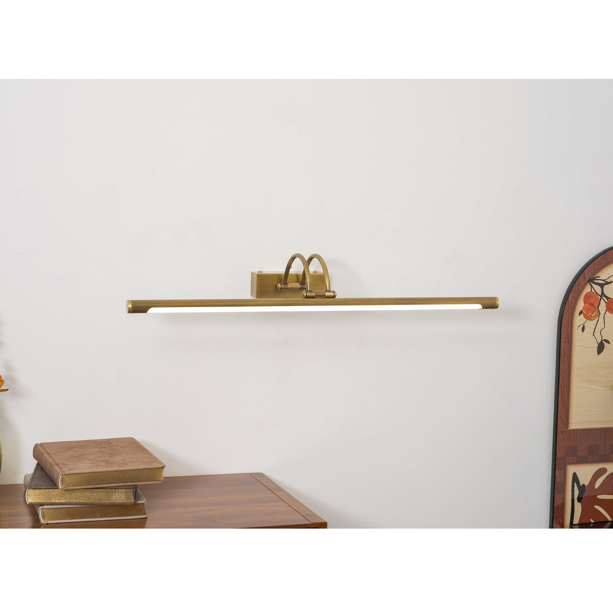 Easel | Rechargeable LED Picture Light with Remote, Brass