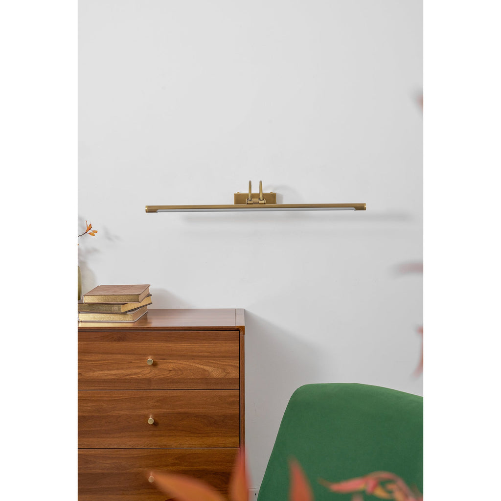 Easel | Rechargeable LED Picture Light with Remote, Brass