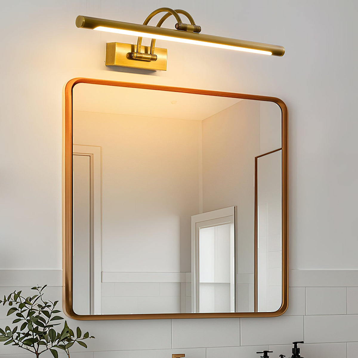 Easel | Rechargeable LED Picture Light with Remote, Brass