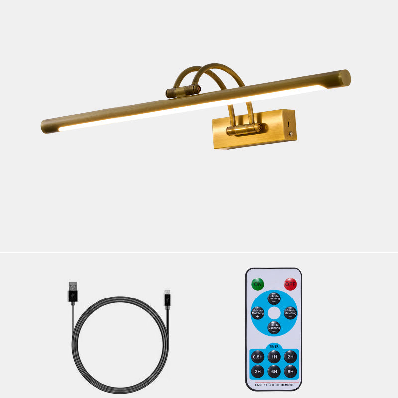 Easel | Rechargeable LED Picture Light with Remote, Brass