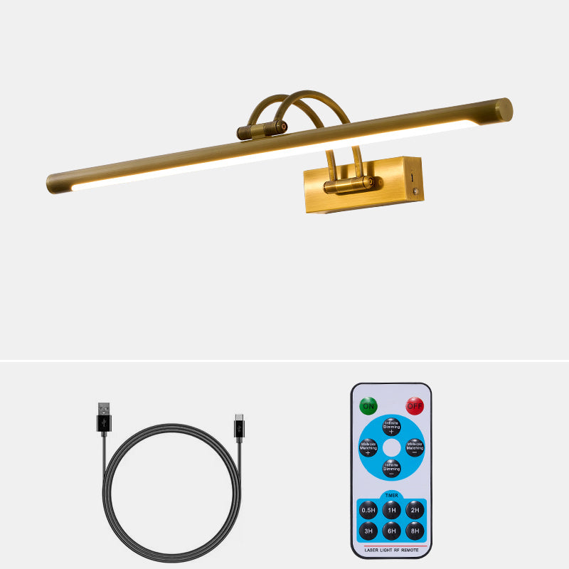Easel | Rechargeable LED Picture Light with Remote, Brass