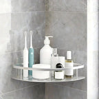 Aluma Curve | Aluminum Shower Caddy Shelf, Adhesive No Drill Bathroom Organizer, Rustproof Wall Mounted Shower Rack