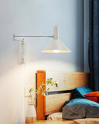 Anvia | Plug In Wall Lamp, Adjustable Arm Cone Wall Sconce for Bedroom and Reading Nook