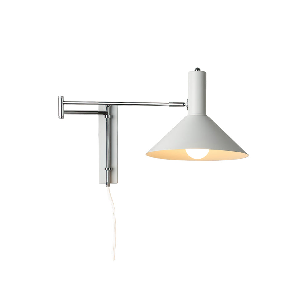 Anvia | Plug In Wall Lamp, Adjustable Arm Cone Wall Sconce for Bedroom and Reading Nook