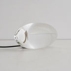 Ova | Crystal Glass Table Lamp, Oval Stone LED Accent Lamp, Sunset Projection Light for Bedroom