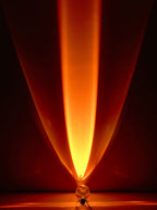 Ova | Crystal Glass Table Lamp, Oval Stone LED Accent Lamp, Sunset Projection Light for Bedroom