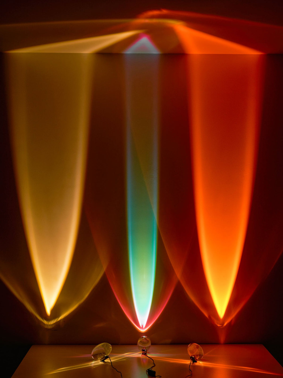 Ova | Crystal Glass Table Lamp, Oval Stone LED Accent Lamp, Sunset Projection Light for Bedroom