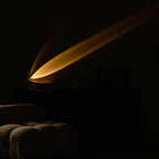 Ova | Crystal Glass Table Lamp, Oval Stone LED Accent Lamp, Sunset Projection Light for Bedroom