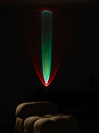Ova | Crystal Glass Table Lamp, Oval Stone LED Accent Lamp, Sunset Projection Light for Bedroom