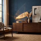 Ova | Crystal Glass Table Lamp, Oval Stone LED Accent Lamp, Sunset Projection Light for Bedroom