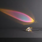 Ova | Crystal Glass Table Lamp, Oval Stone LED Accent Lamp, Sunset Projection Light for Bedroom