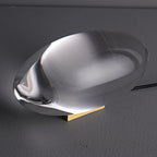 Ova | Crystal Glass Table Lamp, Oval Stone LED Accent Lamp, Sunset Projection Light for Bedroom