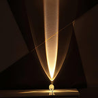 Ova | Crystal Glass Table Lamp, Oval Stone LED Accent Lamp, Sunset Projection Light for Bedroom