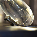 Ova | Crystal Glass Table Lamp, Oval Stone LED Accent Lamp, Sunset Projection Light for Bedroom