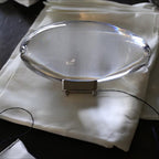 Ova | Crystal Glass Table Lamp, Oval Stone LED Accent Lamp, Sunset Projection Light for Bedroom