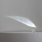 Ova | Crystal Glass Table Lamp, Oval Stone LED Accent Lamp, Sunset Projection Light for Bedroom
