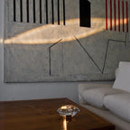 Ova | Crystal Glass Table Lamp, Oval Stone LED Accent Lamp, Sunset Projection Light for Bedroom
