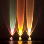 Ova | Crystal Glass Table Lamp, Oval Stone LED Accent Lamp, Sunset Projection Light for Bedroom