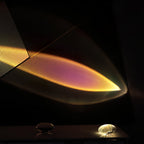 Ova | Crystal Glass Table Lamp, Oval Stone LED Accent Lamp, Sunset Projection Light for Bedroom