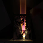 Ova | Crystal Glass Table Lamp, Oval Stone LED Accent Lamp, Sunset Projection Light for Bedroom