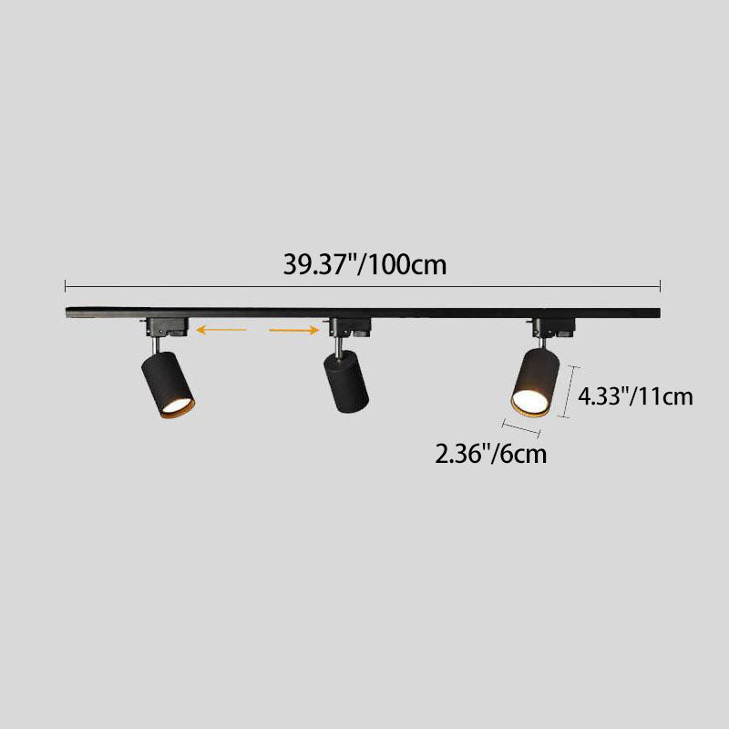 Tubular | LED Track Lighting Kit, Flush Mount Ceiling Spotlights, Adjustable Track Light Fixture