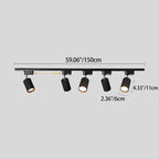 Tubular | LED Track Lighting Kit, Flush Mount Ceiling Spotlights, Adjustable Track Light Fixture