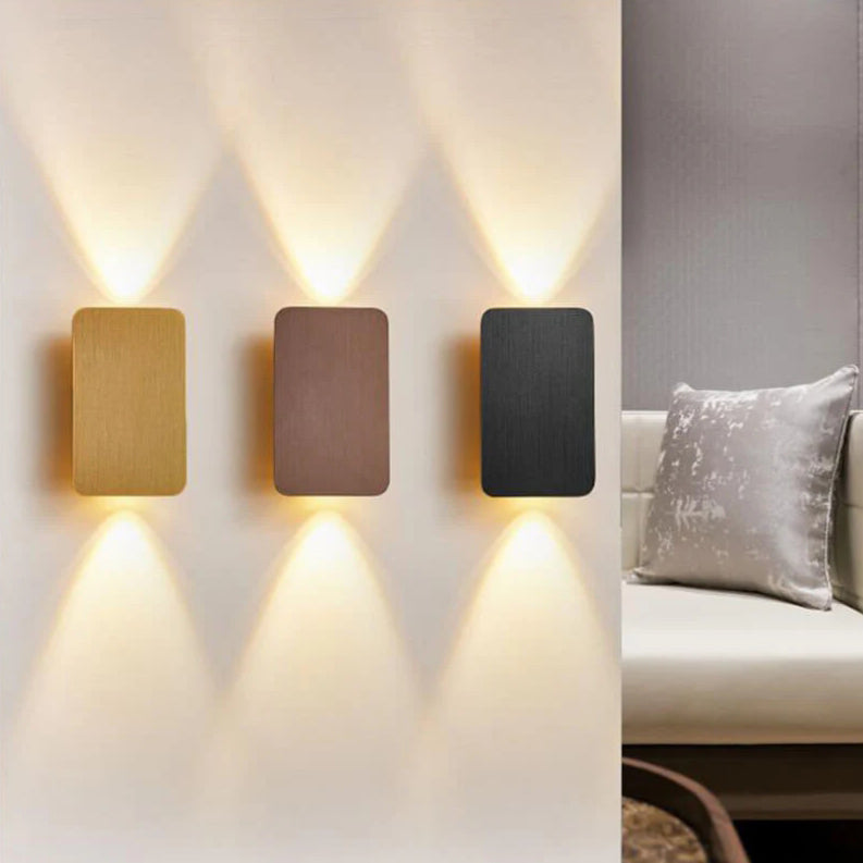 Everend | Flat Panel LED Wall Sconce, Up Down Indoor Wall Light, Minimalist Wall Lamp for Hallway
