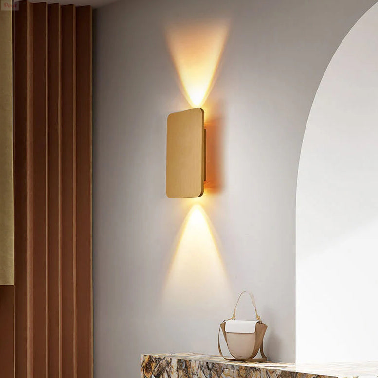 Everend | Flat Panel LED Wall Sconce, Up Down Indoor Wall Light, Minimalist Wall Lamp for Hallway