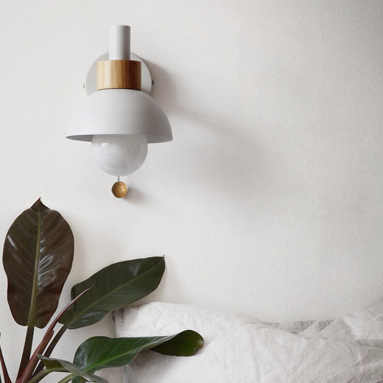 Macaron | Glass Globe Wall Sconce, Colorful Modern Wall Lamp, Nordic Bedside and Hallway Wall Light