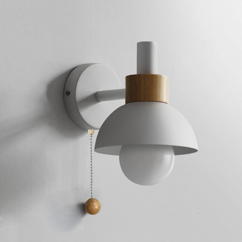 Macaron | Glass Globe Wall Sconce, Colorful Modern Wall Lamp, Nordic Bedside and Hallway Wall Light