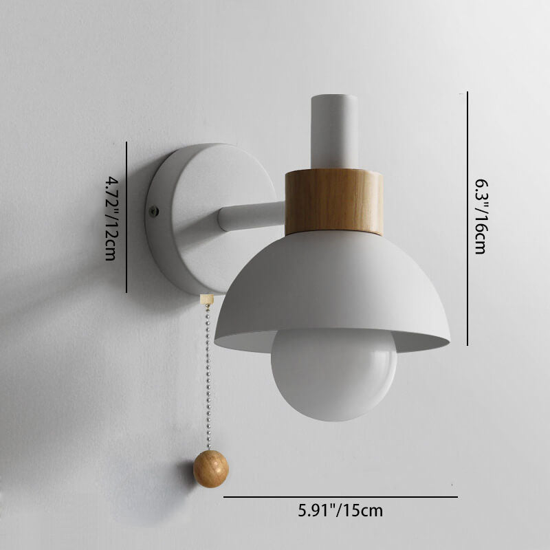 Macaron | Glass Globe Wall Sconce, Colorful Modern Wall Lamp, Nordic Bedside and Hallway Wall Light
