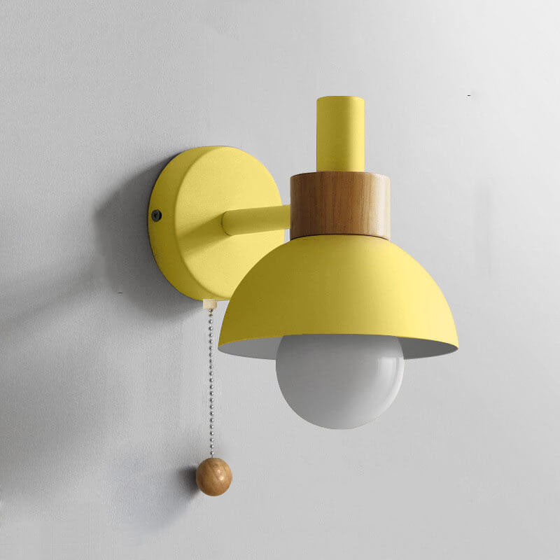 Macaron | Glass Globe Wall Sconce, Colorful Modern Wall Lamp, Nordic Bedside and Hallway Wall Light
