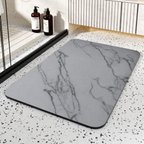 Calcite | Quick Dry Bath Mat, Diatomite Stone Non Slip Bathroom Rug, Marble Absorbent Floor Mat