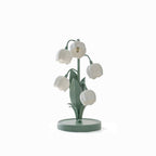 Bell Orchid | Lily of the Valley Table Lamp, Flower Bedside Lamp, Green Floral Night Light