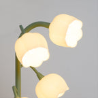 Bell Orchid | Lily of the Valley Table Lamp, Flower Bedside Lamp, Green Floral Night Light