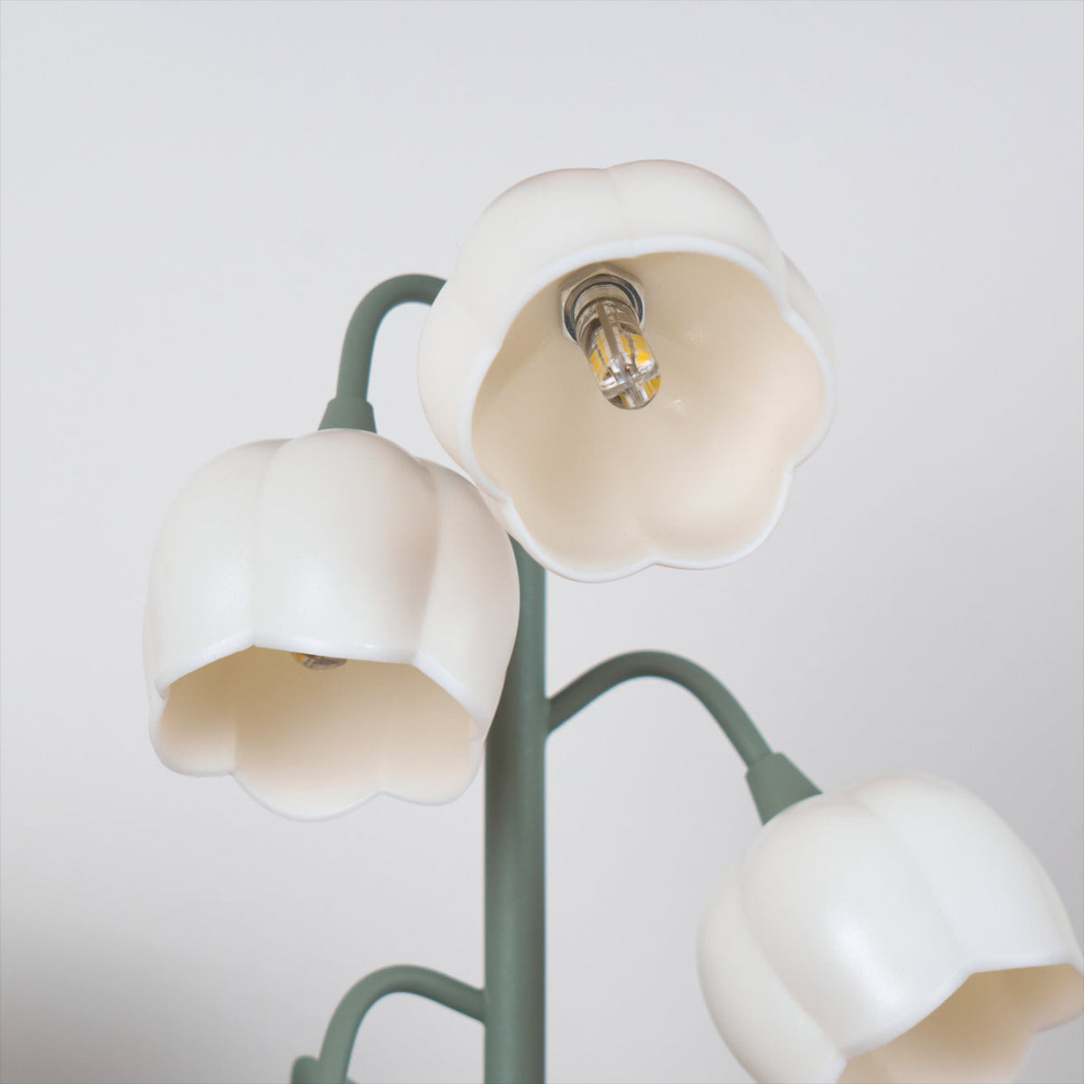 Bell Orchid | Lily of the Valley Table Lamp, Flower Bedside Lamp, Green Floral Night Light