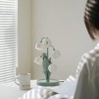 Bell Orchid | Lily of the Valley Table Lamp, Flower Bedside Lamp, Green Floral Night Light