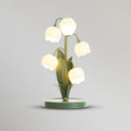 Bell Orchid | Lily of the Valley Table Lamp, Flower Bedside Lamp, Green Floral Night Light