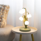 Bell Orchid | Lily of the Valley Table Lamp, Flower Bedside Lamp, Green Floral Night Light