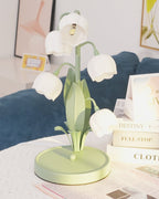 Bell Orchid | Lily of the Valley Table Lamp, Flower Bedside Lamp, Green Floral Night Light